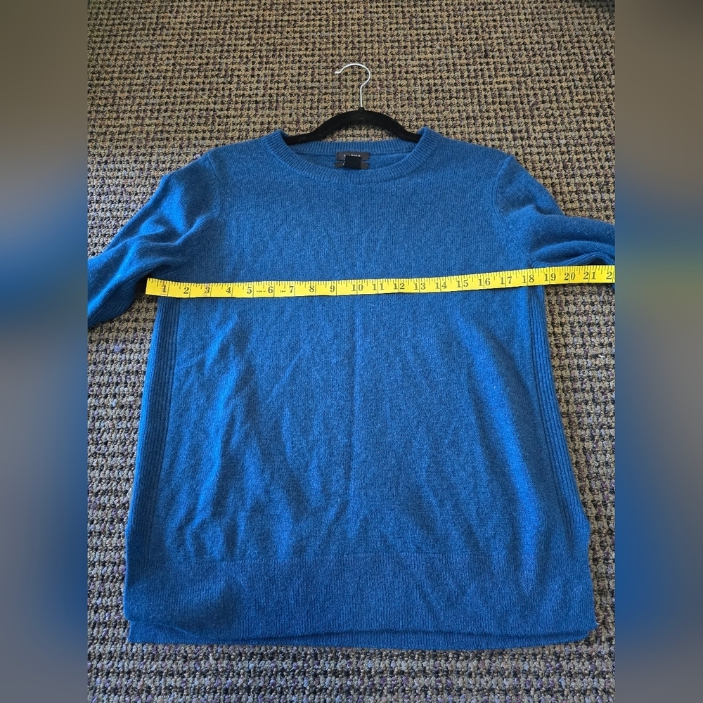 Halogen Women's Classic Blue Crew Neck Sweater 100 Cashmere - Picture 5 of 8